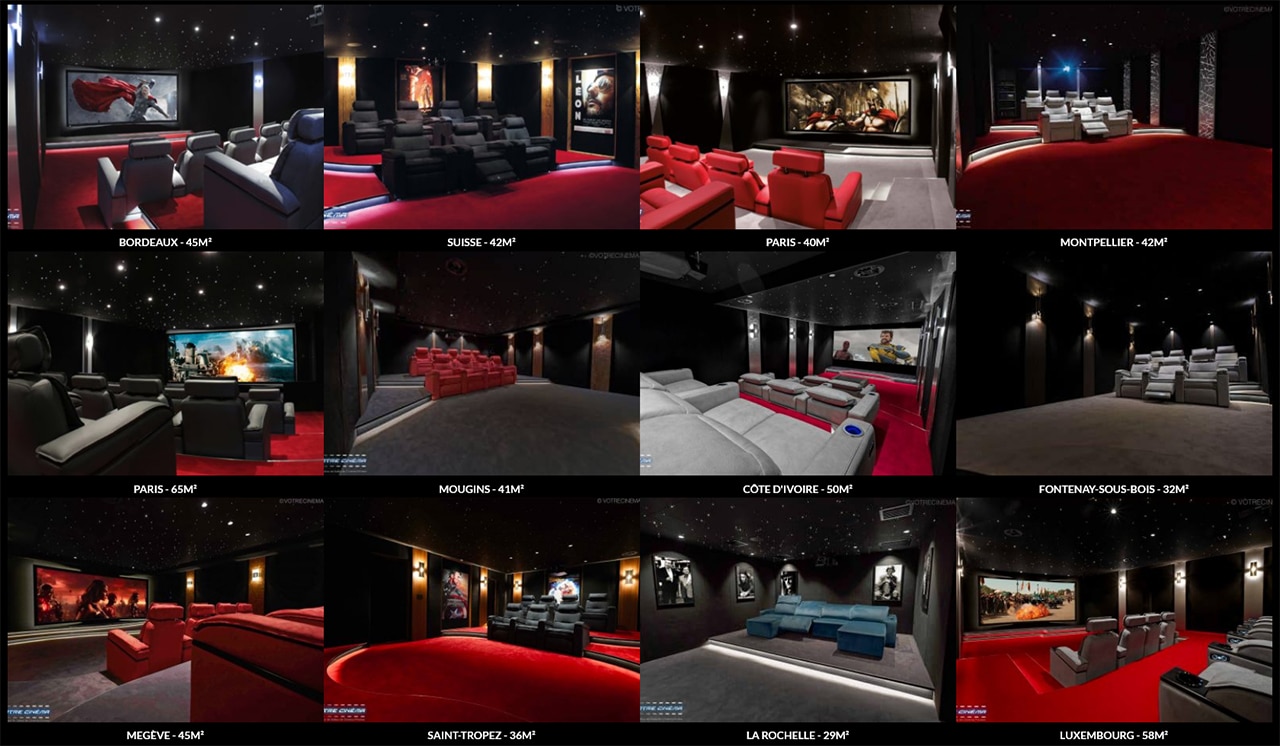 Galerie photos home cinémas privés haut de gamme Votre Cinéma
